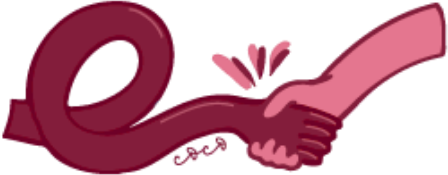 Two hands reaching to clasp one another