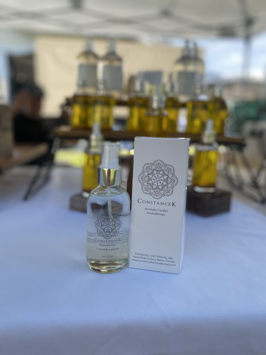 Natural skincare on the table